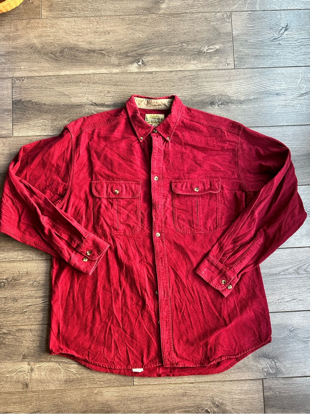 Cabela's Red Corduroy Button-Front Shirt Jacket